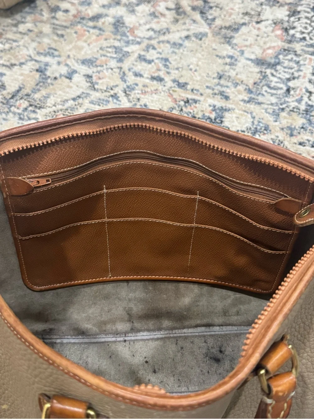 Rare Vintage Dooney & Bourke Pebbled Leather Laptop Briefcase Messenger USA Made